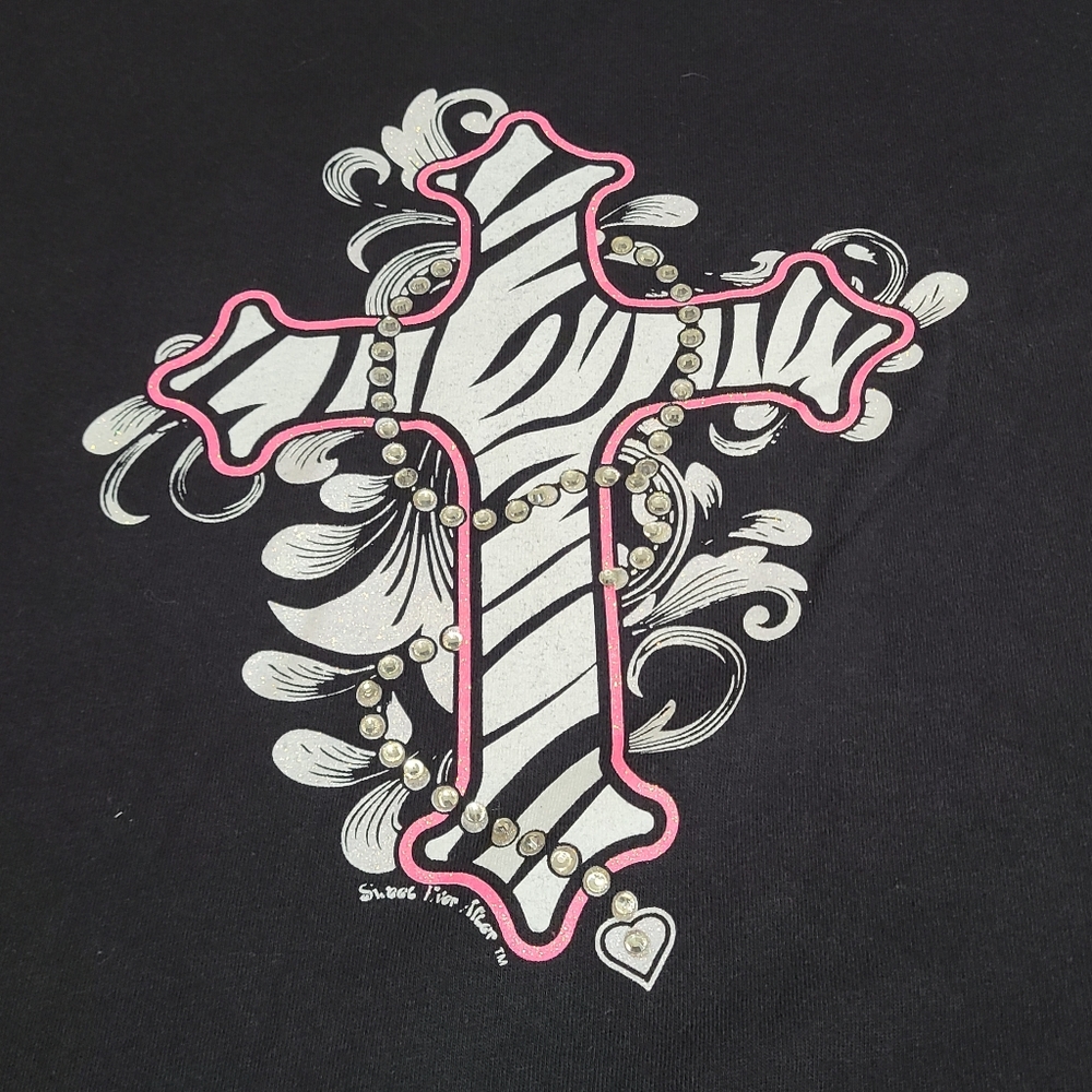 Rhinestone Cross T shirt size XXL - Picture 1 of 5